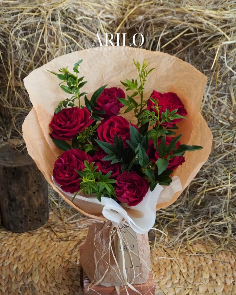 BÓ HOA HỒNG OHARA ĐỎ KẾT HỢP LÁ JASMIN GIÁ TỐT CHO NGÀY VALENTINE B165