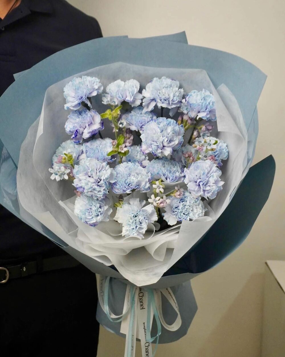 BÓ HOA TỎ TÌNH FANG XANH MIX HOA LAM TINH LỜI YÊU TRONG VEO MÀ SÂU LẮNG B47