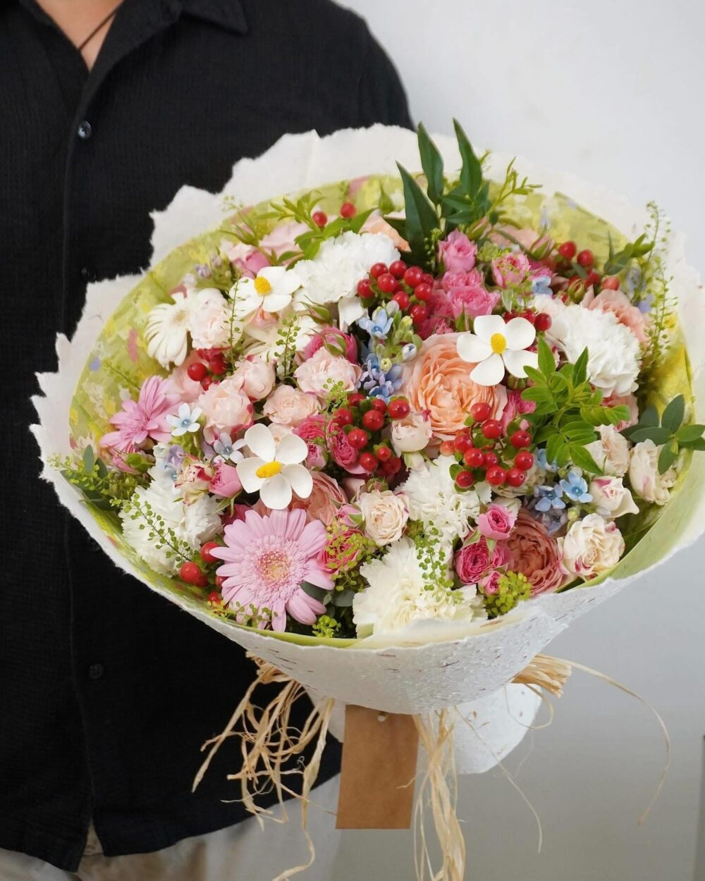 BÓ HOA TỎ TÌNH PHONG CÁCH GARDEN SANG TRỌNG NGỌT NGÀO NHƯ MỘT KHU VƯỜN YÊU B33