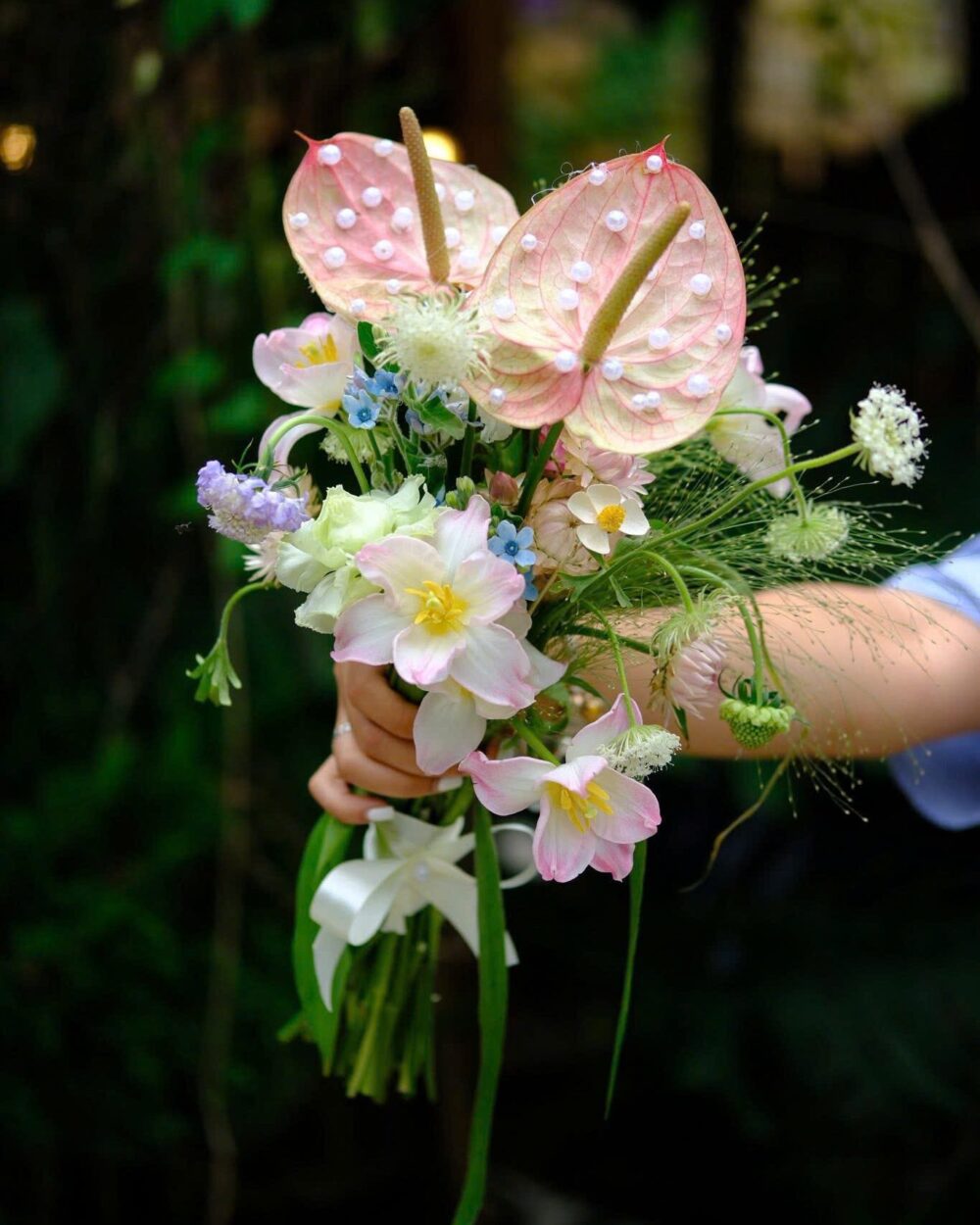 HOA CƯỚI CẦM TAY HỒNG MÔN PASTEL VẺ ĐẸP NGỌT NGÀO CHO NGÀY TRỌNG ĐẠI C04