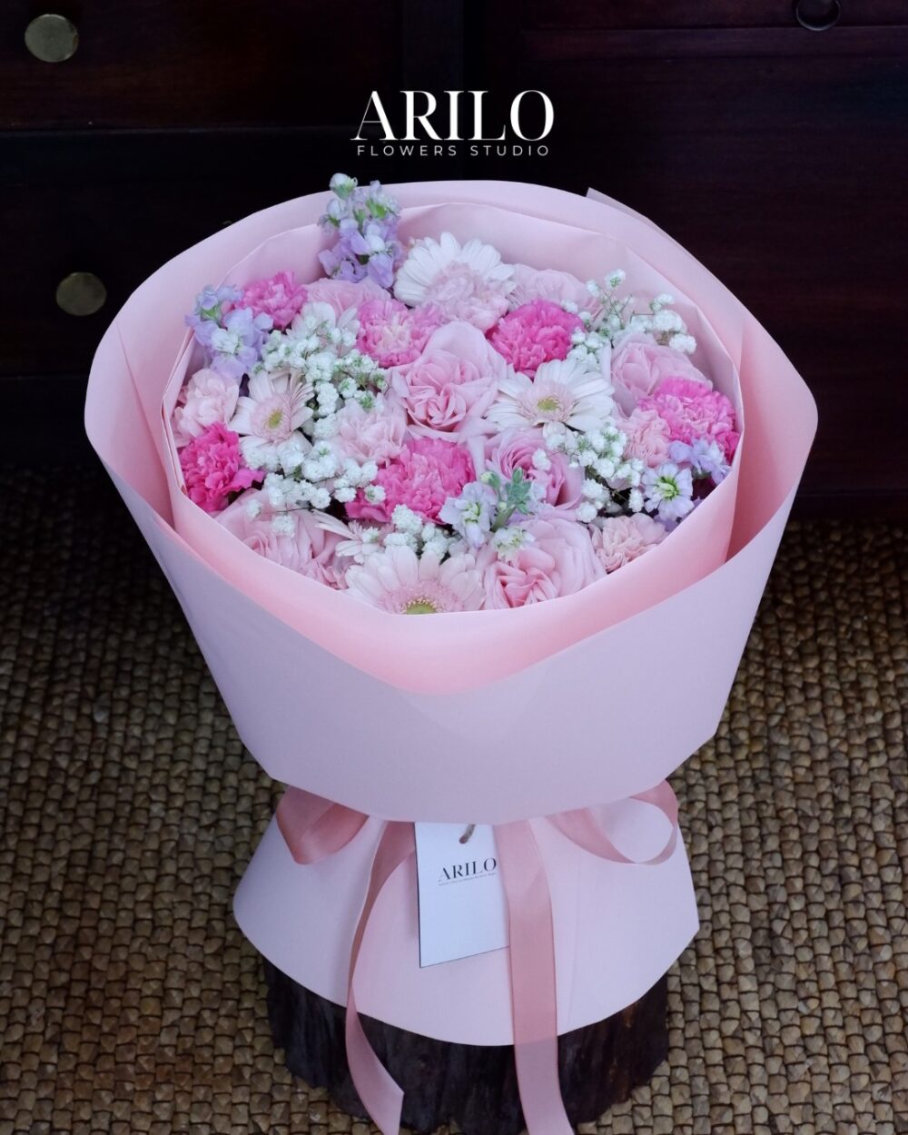 HOA VALENTINE TẶNG NGƯỜI YÊU BÓ HOA OHARA MIX TONE HỒNG NGỌT NGÀO B151