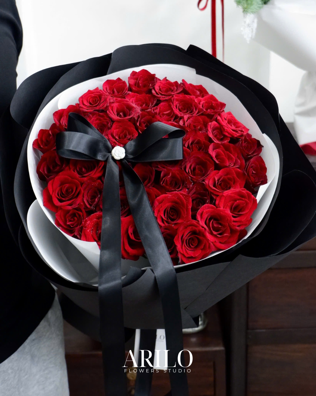 Shop hoa tươi Sài Gòn / BÓ HOA HỒNG ĐỎ MIX NƠ / HOA SINH NHẬT / HOA KỈ NIỆM/ HOA TỎ TÌNH/ HOA CẦU HÔN