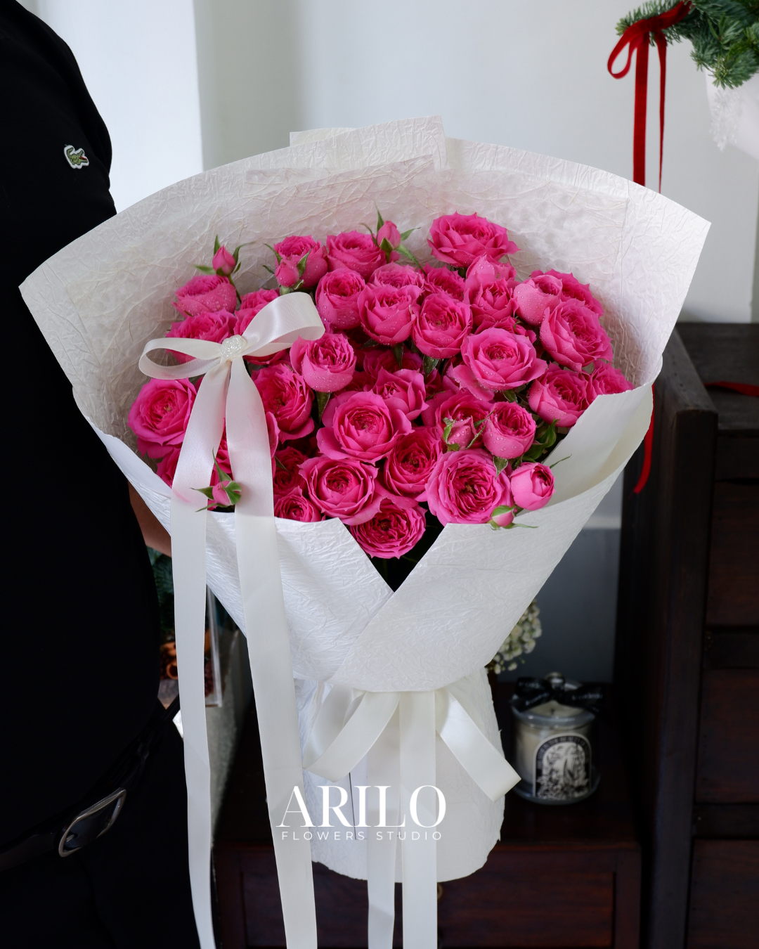 Shop hoa tươi Sài Gòn / BÓ HOA HỒNG SOFIA TONE TRẮNG / HOA SINH NHẬT / HOA KỈ NIỆM