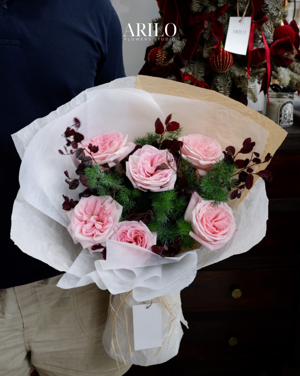 BÓ HOA SINH NHẬT HỒNG PASTEL NGỌT NGÀO NHƯ MỘT LỜI CHÚC ÊM ĐỀM B234