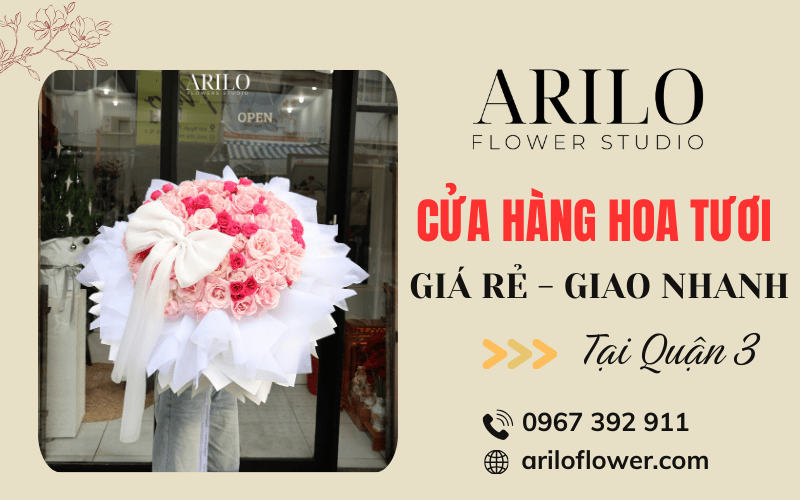 cửa hàng hoa tươi giá rẻ tại Quận 3