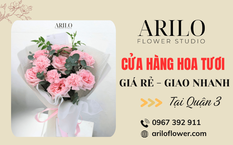 cửa hàng hoa tươi giá rẻ tại Quận 3