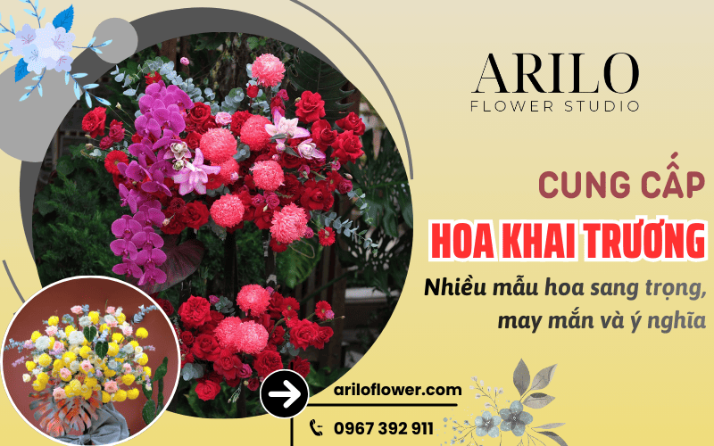 hoa khai trương tại Bàn Cờ