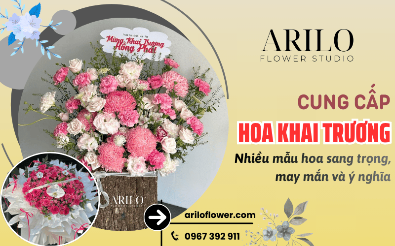 hoa khai trương tại Bàn Cờ