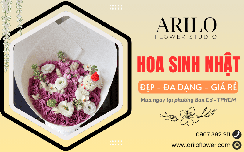 hoa sinh nhật tại Bàn Cờ