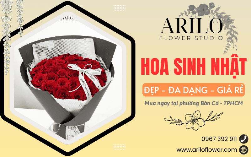 hoa sinh nhật tại Bàn Cờ