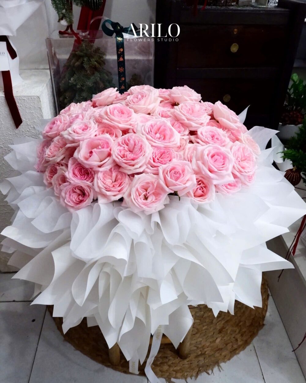 BÓ HOA HỒNG OHARA 99 BÔNG THÔNG ĐIỆP YÊU THƯƠNG TRỌN VẸN VÀ NGỌT NGÀO - B02