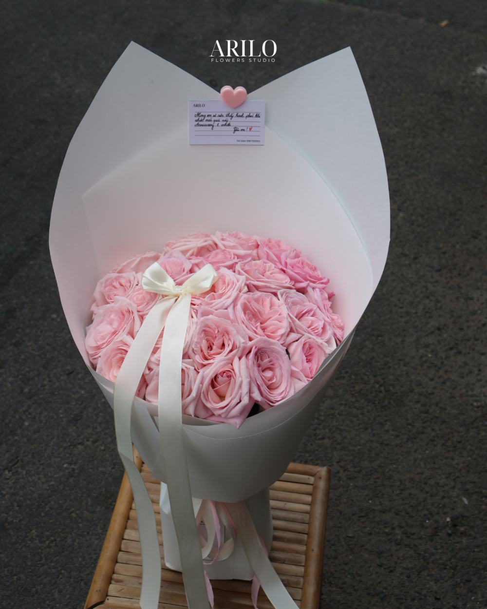 BÓ HOA HỒNG OHARA GIAO NHANH HỒ CHÍ MINH TRONG 2H - B300