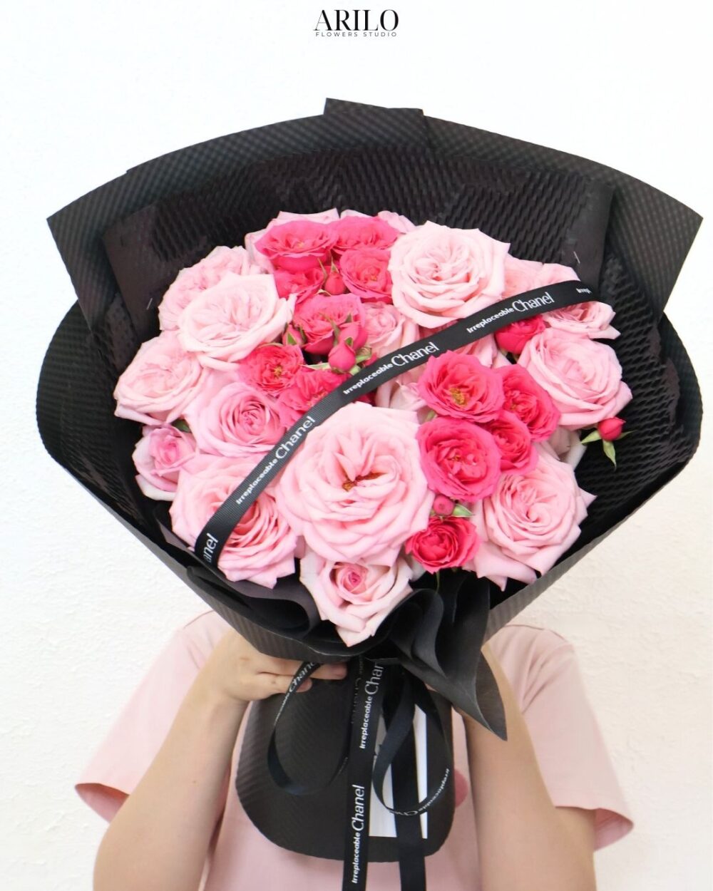 BÓ HOA HỒNG PASTEL HỒNG OHARA MIX SOFIA GIÁ TỐT GIAO NHANH HỒ CHÍ MINH B327