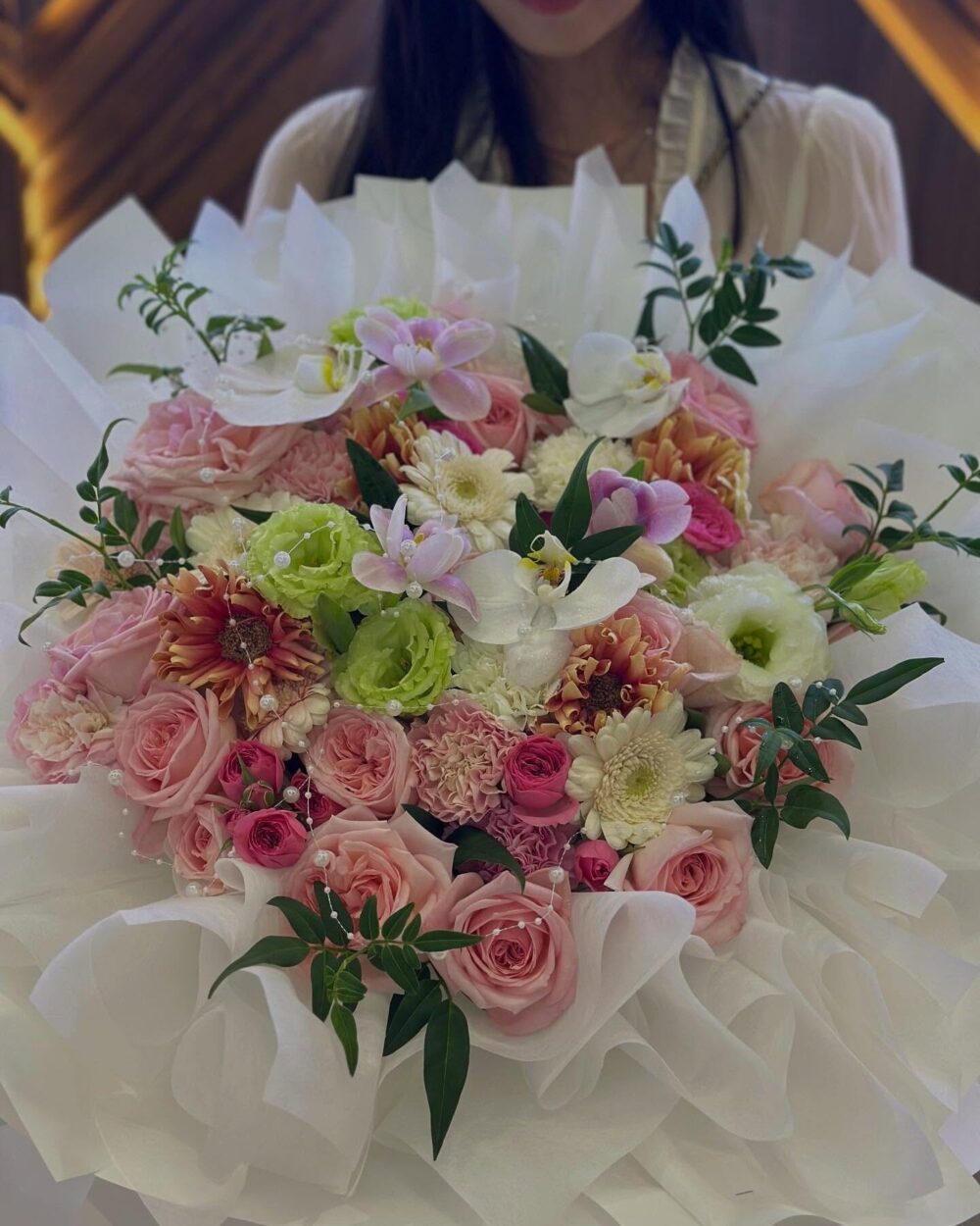 BÓ HOA TONE HỒNG PASTEL LỜI YÊU NGỌT NGÀO CHO KHOẢNH KHẮC ĐẶC BIỆT - B301-01