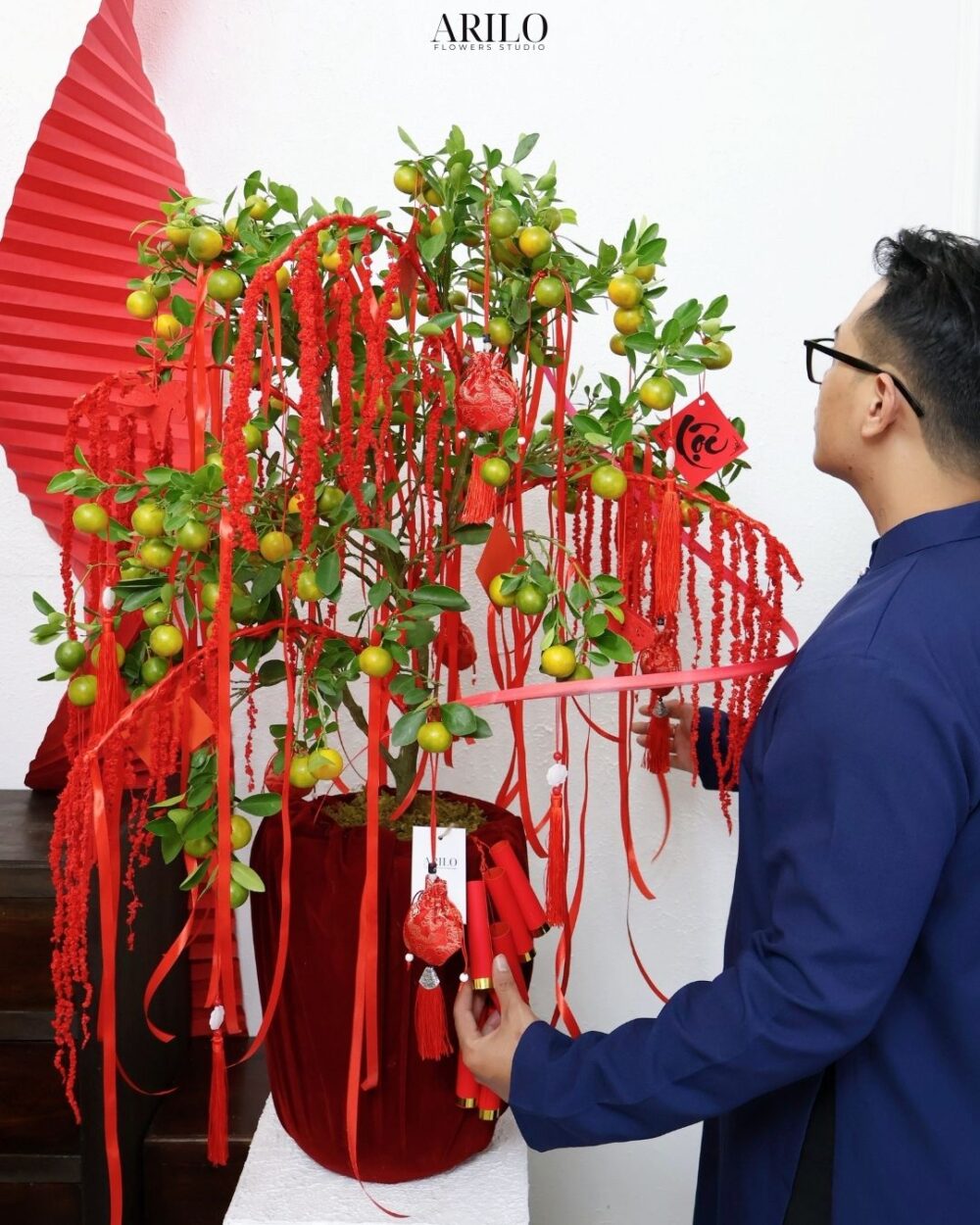 CÂY ƯỚC NGUYỆN HẠNH PHÚC AN KHANG DECOR TẾT GIAO NHANH HỒ CHÍ MINH G32