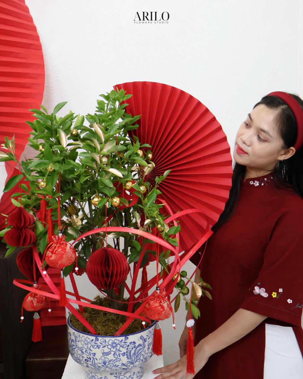 CÂY HẠNH ĐỎ LỘC GỬI TRỌN MAY MẮN KHAI XUÂN PHÚ QUÝ - G30