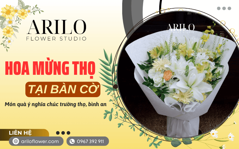hoa mừng thọ tại Bàn Cờ