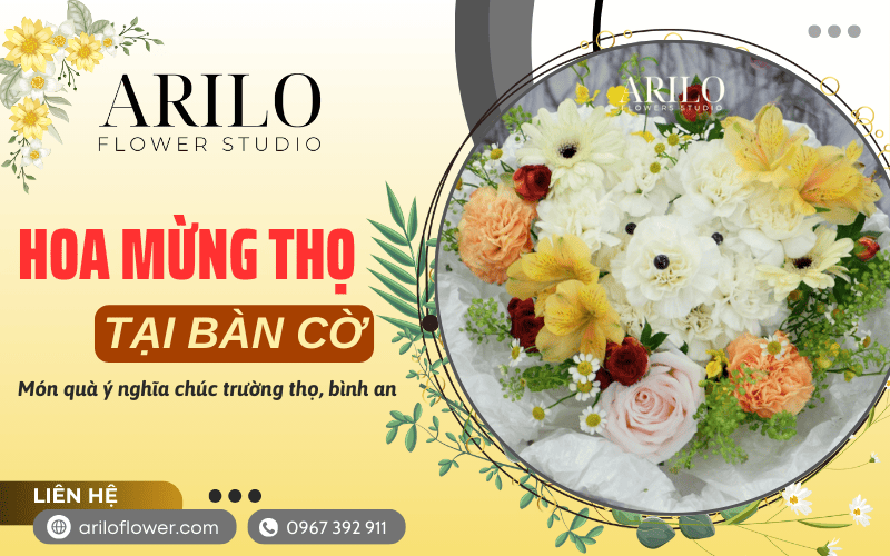 hoa mừng thọ tại Bàn Cờ