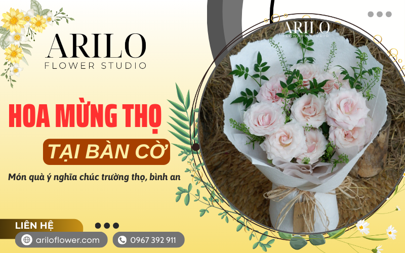 hoa mừng thọ tại Bàn Cờ