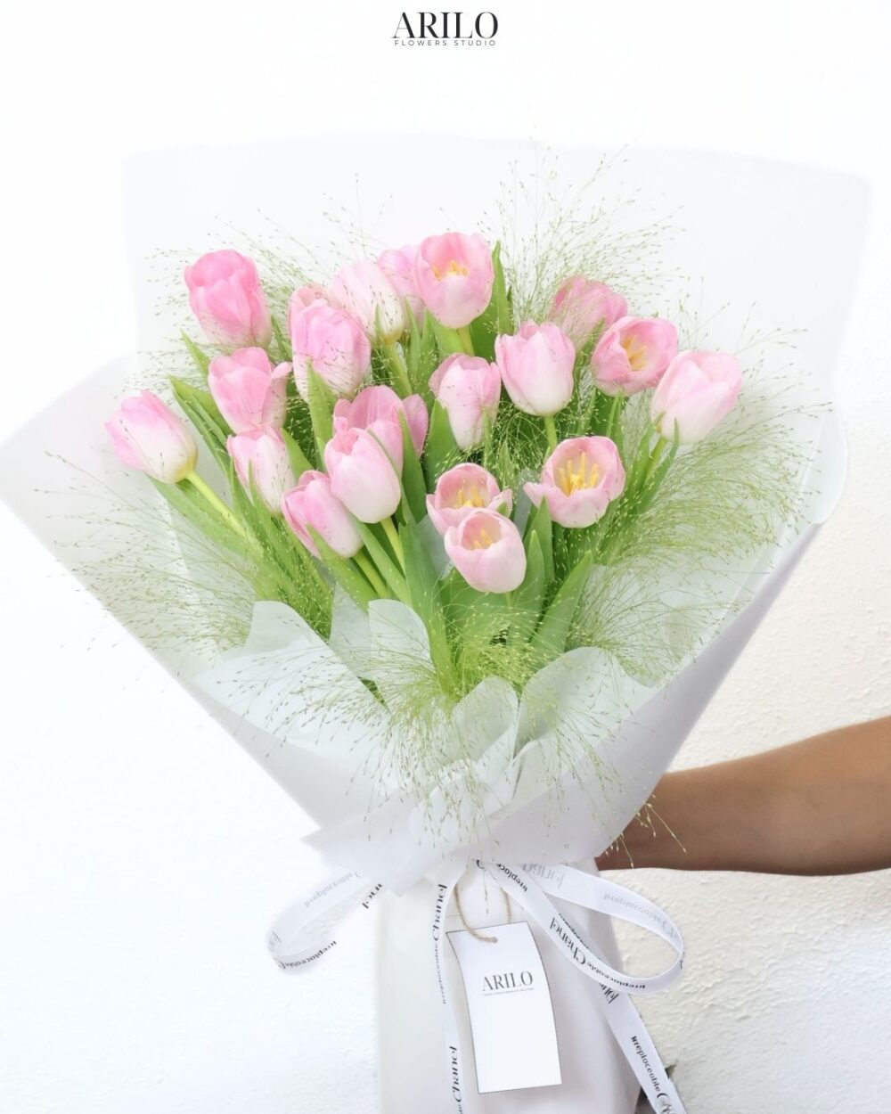 BÓ HOA SINH NHẬT 20 BÔNG TULIP HỒNG LỜI YÊU NHẸ NHÀNG NHƯ MÙA XUÂN B377