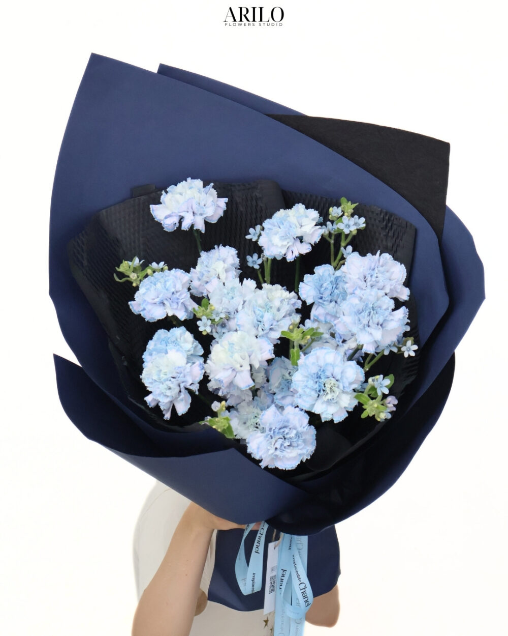 BÓ HOA CẨM CHƯỚNG VÀ HOA LAM TINH TẶNG NGƯỜI YÊU GIAO NHANH PHƯỜNG BÀN CỜ B458