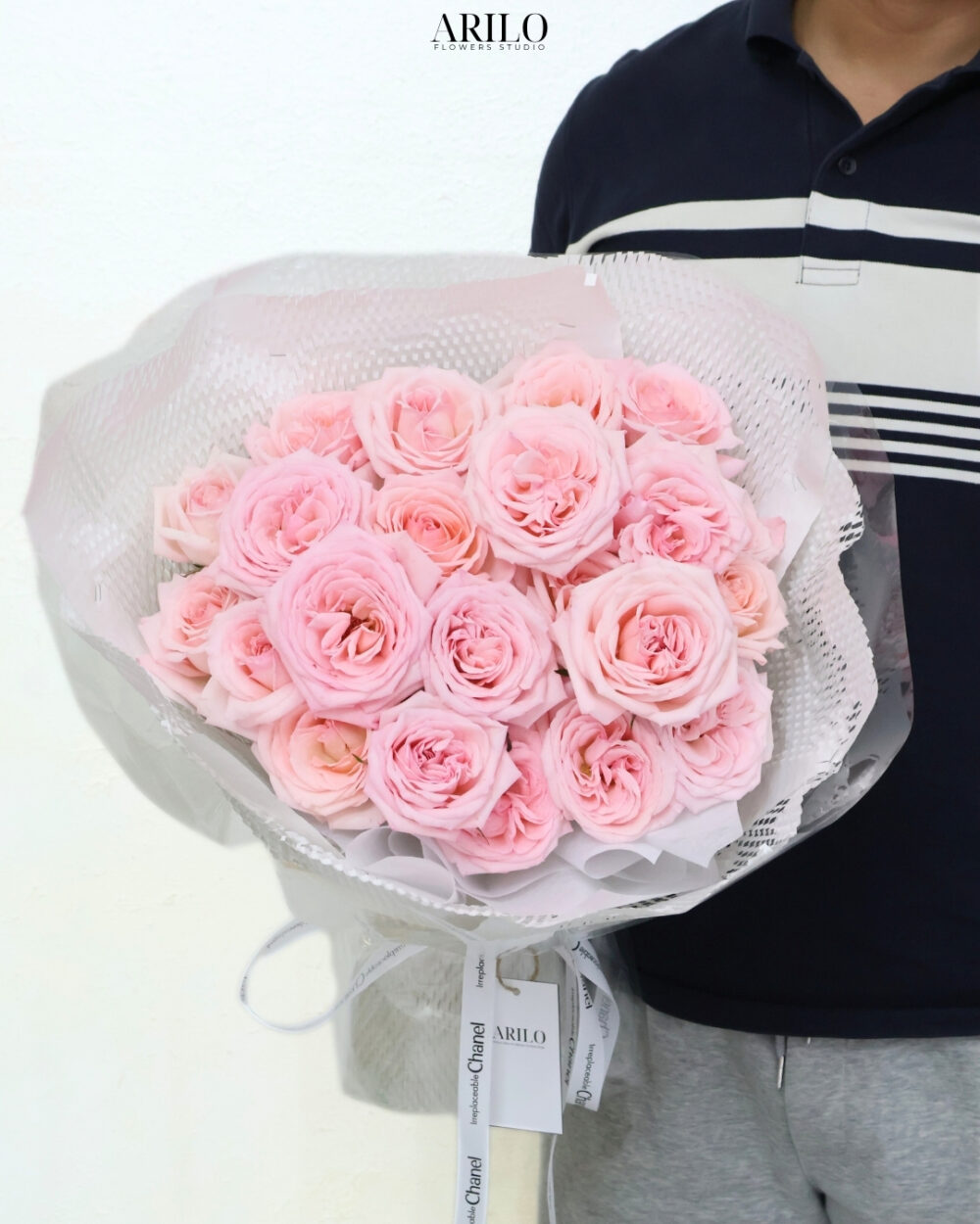 BÓ HOA HỒNG OHARA CẦU HÔN TONE HỒNG PASTEL NHẸ NHÀNG MÀ CHẠM ĐẾN TRÁI TIM B459