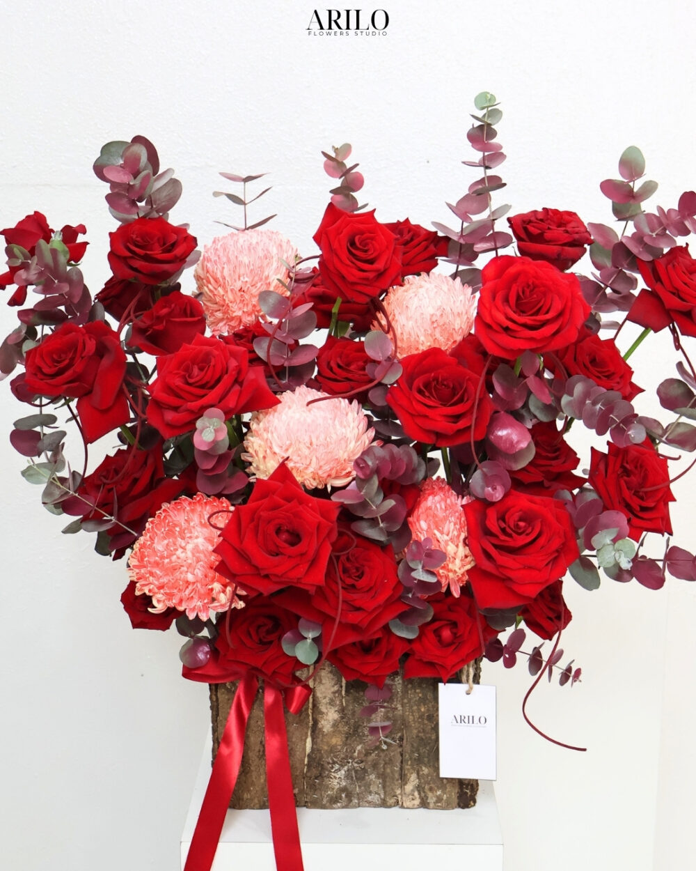 LẴNG HOA CHÚC MỪNG TONE ĐỎ QUYỀN LỰC SANG TRỌNG NỔI BẬT VÀ ĐẦY KHÍ CHẤT G58