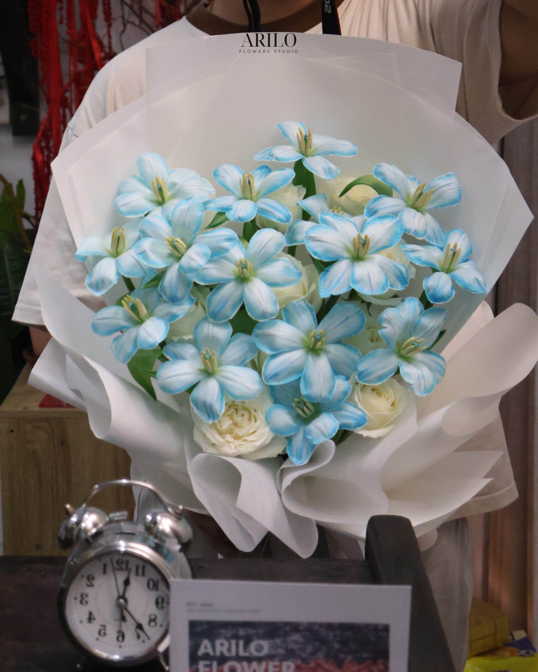 BÓ HOA TULIP XANH THANH LỊCH SẮC XANH CỦA HY VỌNG VÀ NHỮNG ĐIỀU TỐT ĐẸP B735
