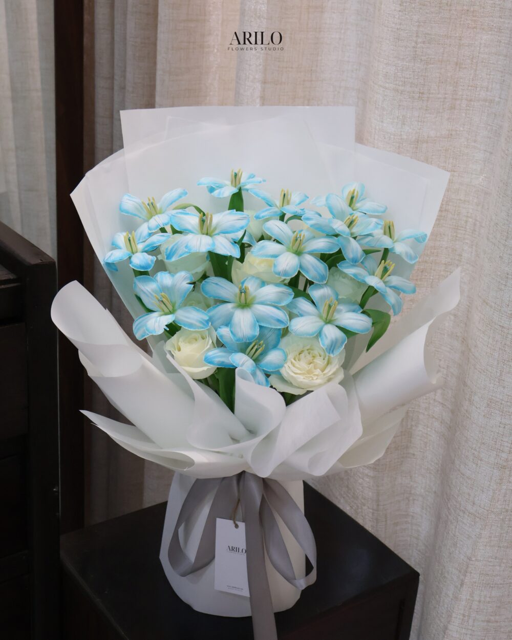 BÓ HOA TULIP XANH THANH LỊCH SẮC XANH CỦA HY VỌNG VÀ NHỮNG ĐIỀU TỐT ĐẸP B735